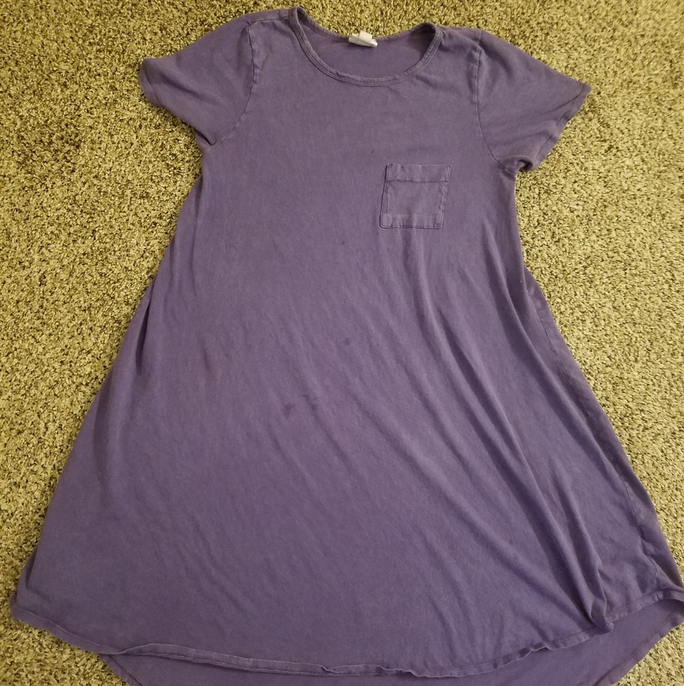 Purple acid wash carly lularoe swing dress XS